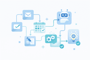 Examples of AI automation for beginners using simple tools and workflows