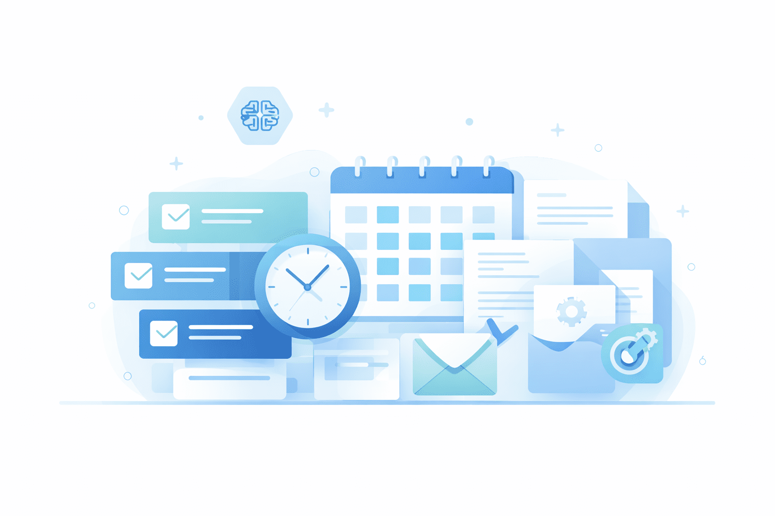 AI productivity tools organizing daily tasks and information