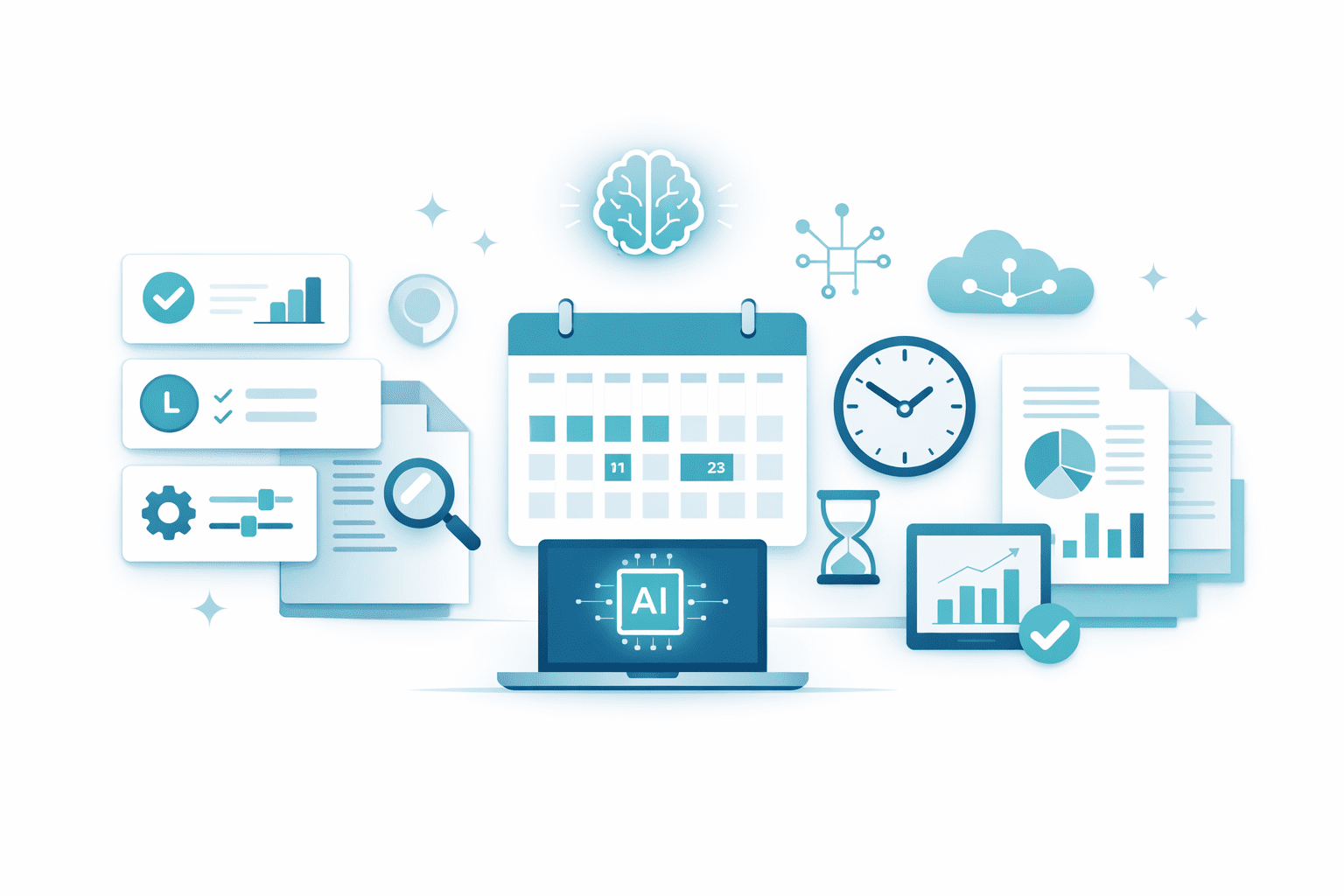 AI productivity tools helping save time in daily work