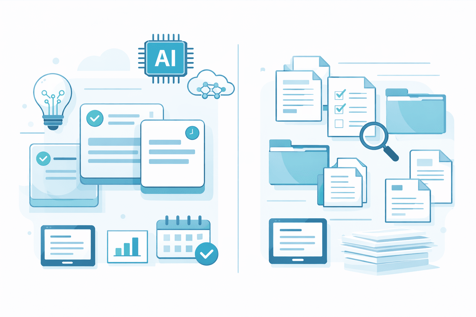 comparison of AI productivity tools vs traditional software