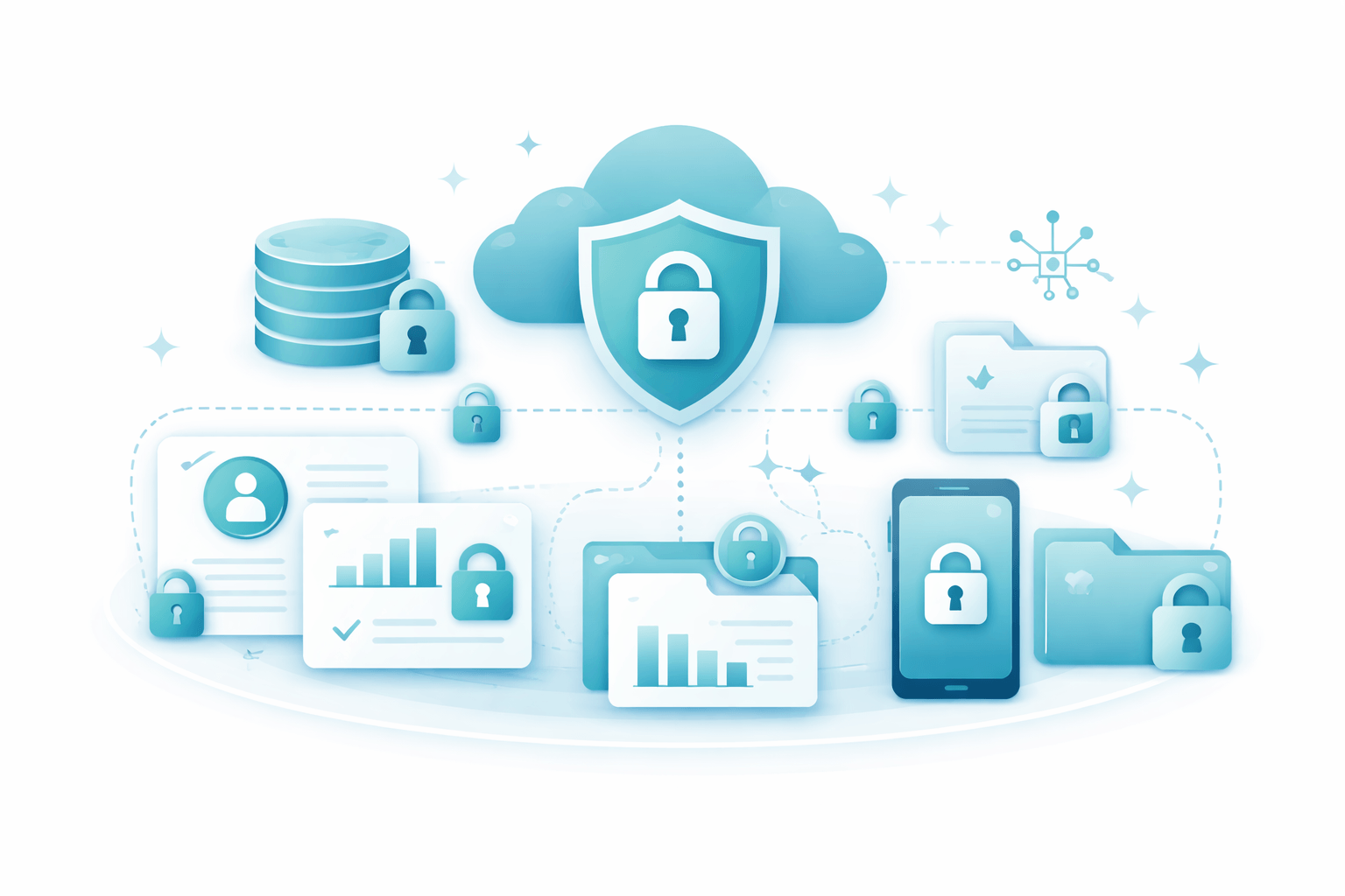 AI productivity tools safety illustrated with secure and trusted digital workflows